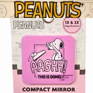 Peanuts Snoopy' "AAGHH THIS IS DONE", Compact Magnification Mirror